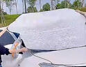 好汽仕汽車(chē)前擋風(fēng)玻璃罩遮雪擋前擋加厚檔車(chē)衣冬季半罩防雪霜凍風(fēng)擋罩 曬單實(shí)拍圖