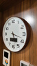 京東京造 木語(yǔ)系列萬(wàn)年歷 鐘表掛墻時(shí)鐘客廳電子35cm摩卡棕 曬單實(shí)拍圖