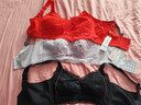都市麗人文胸薄款乳膠內衣無(wú)鋼圈超薄透氣蕾絲女士大胸顯小2B13A3 曬單實(shí)拍圖