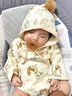 睡眠北鼻包屁衣嬰兒衣服春秋寶寶連體衣四季通用純棉a類(lèi)長(cháng)袖三角哈衣爬服 【叢林松鼠3件套】包屁衣+帽子+襪子 73cm 【6-9個(gè)月， 建議體重7.2-9kg】 曬單實(shí)拍圖