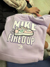 NIKE3BRAND 耐克男女童連帽加絨衛衣2025冬季撞色logo兒童保暖上衣 曬單實(shí)拍圖