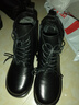 紅蜻蜓7孔馬丁靴女靴子女厚底增高加絨保暖朋克皮靴女WTC340571C黑色37 曬單實(shí)拍圖
