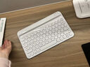 B.O.W航世 HB206S 充電無(wú)線(xiàn)藍牙鍵盤(pán)鼠標 帶卡槽支架鍵盤(pán) 輕音手機平板電腦ipad pro鍵盤(pán)鼠標套裝 高潔白丨三藍牙鍵盤(pán)丨 升級版 曬單實(shí)拍圖