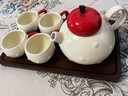 柏探陶瓷泡茶壺套裝喬遷之喜訂婚新婚禮物伴手禮送新娘結婚茶具禮盒裝 紅蘋(píng)果茶壺1壺4杯帶托盤(pán)【禮盒裝】 曬單實(shí)拍圖