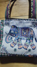 包包女民族風(fēng)繡花手拎包文藝復古單肩包大容量刺繡手提包托特包 白底大象/ 曬單實(shí)拍圖