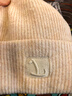 沐馳斯頓帽子女秋冬季韓版潮百搭加厚防寒保暖針織毛線(xiàn)帽女騎行棉帽堆堆帽 米白色 均碼 曬單實(shí)拍圖