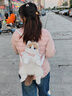 仿真布偶貓背包小貓咪包玩偶毛絨娃娃公仔玩具送朋友女孩兒童禮物 布偶貓背包【粉珍珠圍脖】 曬單實(shí)拍圖