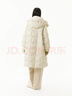 播中長(cháng)款絎縫連帽鴨絨羽絨服女寬松保暖外套DDS4RD5234 W20既白 L 曬單實(shí)拍圖