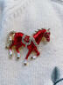 尹木夕2026新年馬到成功高檔胸針女奢華氣質(zhì)本命年小馬高級感別針配飾品 XZ0701新年紅烈馬胸針 曬單實(shí)拍圖