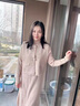 皮爾卡丹年輕媽媽裝套裝裙子新款中老年女裝秋冬洋氣毛衣打底連衣裙子女 ASN24fks 米色 M 曬單實(shí)拍圖
