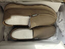 天美意男鞋一腳蹬懶人鞋耐穿休閑舒適外穿男布鞋新款 杏色 39 曬單實(shí)拍圖