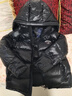 勇士鯊魚(yú)（BRAVE&SHARK）白鵝絨羽絨服冬季新款羽絨服男短款可拆卸帽加厚保暖時(shí)尚美式外套 黑色 L 推薦120-140斤 曬單實(shí)拍圖