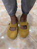 寶人勃肯鞋女款2026年新款春秋季配裙子一腳蹬豆豆鞋單鞋女士瑪麗珍鞋 黃色 36 曬單實(shí)拍圖