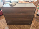 言木智實(shí)木斗柜臥室儲物柜床尾置物柜客廳靠墻五斗柜新中式抽屜收納柜子 板木【三抽一門(mén)斗柜】長(cháng)1米 曬單實(shí)拍圖