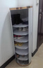 小狗窩 旋轉鞋柜門(mén)口家用簡(jiǎn)約時(shí)尚創(chuàng  )意一體柜入戶(hù)輕奢鞋架收納帶消毒 輕奢金邊 32直徑90CM高 6層常規 曬單實(shí)拍圖