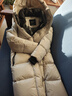 艾萊依鵝絨服女款U型枕長(cháng)款連帽加厚保暖冬新年外套 松霧灰S 曬單實(shí)拍圖