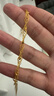 周六福5G工藝黃金手鏈女蕾絲素鏈新年生日禮物計價(jià)A0714186 約3.82g  曬單實(shí)拍圖