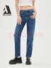 ABLE JEANS【煙管褲】小個(gè)子顯瘦女士新款百搭時(shí)尚休閑九分直筒牛仔褲女 水洗古靛藍 27 （165/70A) 曬單實(shí)拍圖
