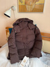 波司登（BOSIDENG）【小蠻腰】25新羽絨服女短商場(chǎng)同款90絨可脫卸帽收腰顯瘦保暖外套 曠野棕7E70 M 165/88A 體重約110-120斤 曬單實(shí)拍圖