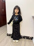 moonkids女童裙子冬季新款黑色兒童魚(yú)尾半身裙冬裝年服女大童亮片公主長(cháng)裙 4516黑色亮片魚(yú)尾裙 140 cm 曬單實(shí)拍圖