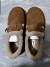 百麗厚底保暖毛毛鞋女2025冬新二層牛皮復古勃肯鞋JD009DM5 棕毛里 38 曬單實(shí)拍圖
