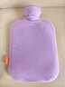 samply熱水袋注水熱敷專(zhuān)用大號加厚防爆被窩腳手暖水袋暖肚子 【送同色布套】斜格香芋紫2L 2000ml 曬單實(shí)拍圖