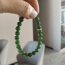 蔻小姐天然和田玉碧玉手串菠菜綠轉運珠玉石手鏈18k金女新中式國風(fēng)禮物 8mm 17cm手圍 曬單實(shí)拍圖