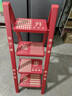 MISYOGO喬遷之喜梯子新居家用折疊多功能加厚花架置物搬家入戶(hù)全紅人字梯 旗艦款-步步高升-紅色四步梯 曬單實(shí)拍圖