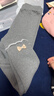 貝瑞加（Babyprints）女童打底褲秋冬寶寶加絨棉褲女孩加厚長(cháng)褲兒童保暖褲子 淺灰140 曬單實(shí)拍圖