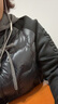 坦博爾輕薄鵝絨羽絨服女棒球領(lǐng)拼接保暖女士羽絨外套TB235280 黑色 165  曬單實(shí)拍圖