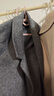 茵曼2025冬季女裝新款100%綿羊毛雙面呢外套女美拉德翻駁洋氣長(cháng)款大衣 深花灰 S 158-162cm/100-110斤 曬單實(shí)拍圖
