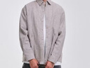EWIGGESTRIGEN 【E叁】長(cháng)袖襯衫男潮高密色織亞麻復古紋理感襯衣E設計師獨家款 麻灰色 新版 100%亞麻 M 曬單實(shí)拍圖