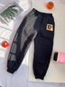 真維斯兒童加絨褲子新年男童羊羔絨長(cháng)褲女童加厚保暖褲中大童馬年童裝 黑 眨眼小馬x 140 曬單實(shí)拍圖
