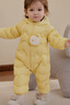 巴拉巴拉童裝嬰兒連體羽絨服輕薄羽絨服寶寶衣服2025冬裝抱衣爬服男童女童 黃色雪人-白鴨絨 90 cm-充絨量47g 曬單實(shí)拍圖