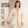婧麒（JOYNCLEON）月子服秋冬空氣棉加厚產(chǎn)后孕婦睡衣哺乳產(chǎn)婦家居服 藍L Jyz200938 曬單實(shí)拍圖