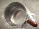 特厚不銹鋼平底鍋奶鍋電磁爐通用不粘鍋輔食鍋湯鍋煮鍋蒸鍋湯鍋 17cm胡桃木鍋 曬單實(shí)拍圖