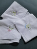 擦汗小方巾棉刺繡手帕繡花棉女士手絹薄柔軟優(yōu)雅方巾擦汗眼睛 花型三() 3條 曬單實(shí)拍圖