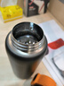 哈爾斯（HAERS）兒童保溫杯指紋水杯男孩女學(xué)生上學(xué)吸管杯智能解鎖杯子 黑600ml 曬單實(shí)拍圖
