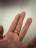 老廟碎冰冰滿(mǎn)天星戒指女款沙金錘紋感黃金侶指環(huán)對戒 7號4mm碎碎冰閉口戒指 曬單實(shí)拍圖