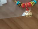 中國黃金（CHINA GOLD）足金小胖福手鏈男女孩金坨坨長(cháng)命鎖編織手繩周歲生日禮物送寶寶 【今/次日達】小胖福手繩【A款紅繩】約0.3g 曬單實(shí)拍圖