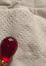 若華（RUOHUA）6*8mm紅寶石耳釘女素面酒紅色彩寶耳飾小眾設計款送女友禮物 知己 曬單實(shí)拍圖