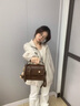 CALWAN KEODH劍橋包包女包2025新款斜挎包高級感手提小方包生日新年禮物送女友 【棕色】輕奢小眾百搭秋冬小包實(shí)用走心女生閨蜜 曬單實(shí)拍圖