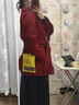 香影雙面呢羊毛大衣女2025冬季新款呢子中長(cháng)款高級感白色毛呢外套 紅色 S 155/80A/85-95斤 曬單實(shí)拍圖