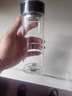 富光男女士雙層玻璃杯 高硼硅玻璃304茶隔水杯子 帶茶隔泡茶杯500ml 曬單實(shí)拍圖