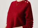 兆君秋冬圓領(lǐng)羊絨衫女裝本命年紅色打底衫羊絨針織毛衣 石榴紅 2XL 曬單實(shí)拍圖