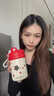 MMOTRO日本品牌兒童保溫杯女小巧便攜可愛(ài)吸管水杯學(xué)生上學(xué)專(zhuān)用 櫻桃紅 420ml 曬單實(shí)拍圖