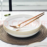 紅牡丹 陶瓷飯碗套裝家用面碗歐式盤(pán)子創(chuàng  )意餐具金邊碗具大小西餐盤(pán)菜盤(pán) 金邊8英寸飯盤(pán)4個(gè) 11cm-20cm直徑 曬單實(shí)拍圖
