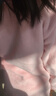 貓人兒童睡衣女童加厚舒棉絨開(kāi)衫家居服女孩睡衣套裝 粉色字母 160  曬單實(shí)拍圖
