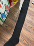 歐藍薇雅毛圈小腿襪女秋冬新款女士日過(guò)膝系長(cháng)筒毛巾襪純色加厚保暖長(cháng)襪子 黑色 1雙 均碼 曬單實(shí)拍圖