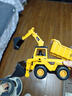 大號多功能工程車(chē)兒童慣性耐摔挖機翻斗車(chē)三合一推土機玩具車(chē)模型 黃色 曬單實(shí)拍圖
